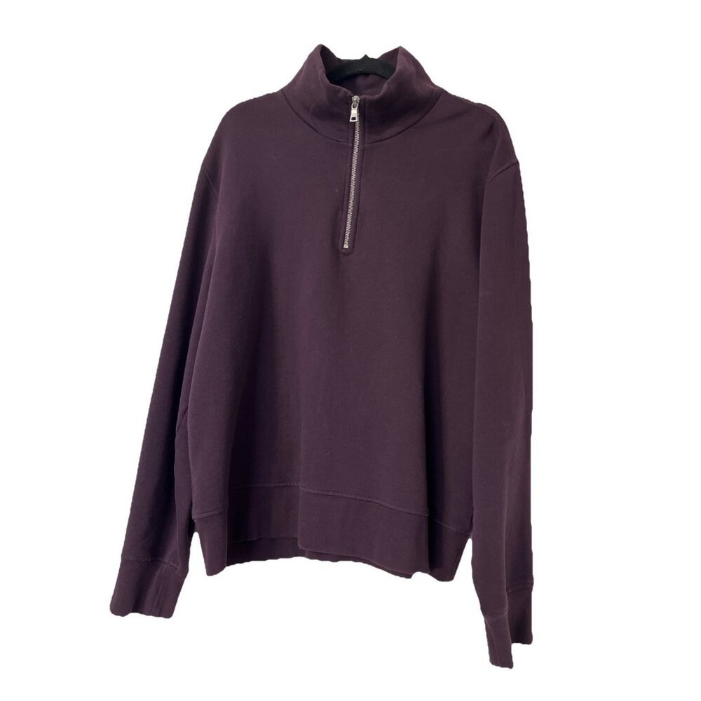 The Men's Store Bloomingdales Half Zip Sweater Men's XL Purple Long Sleeve